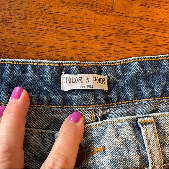 Women’s Liquor N Poker denim jeans no size tag measures us size 10 UK size 14 - Picture 2 of 9